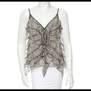 Andrew Gn black & white camisole in 100% silk